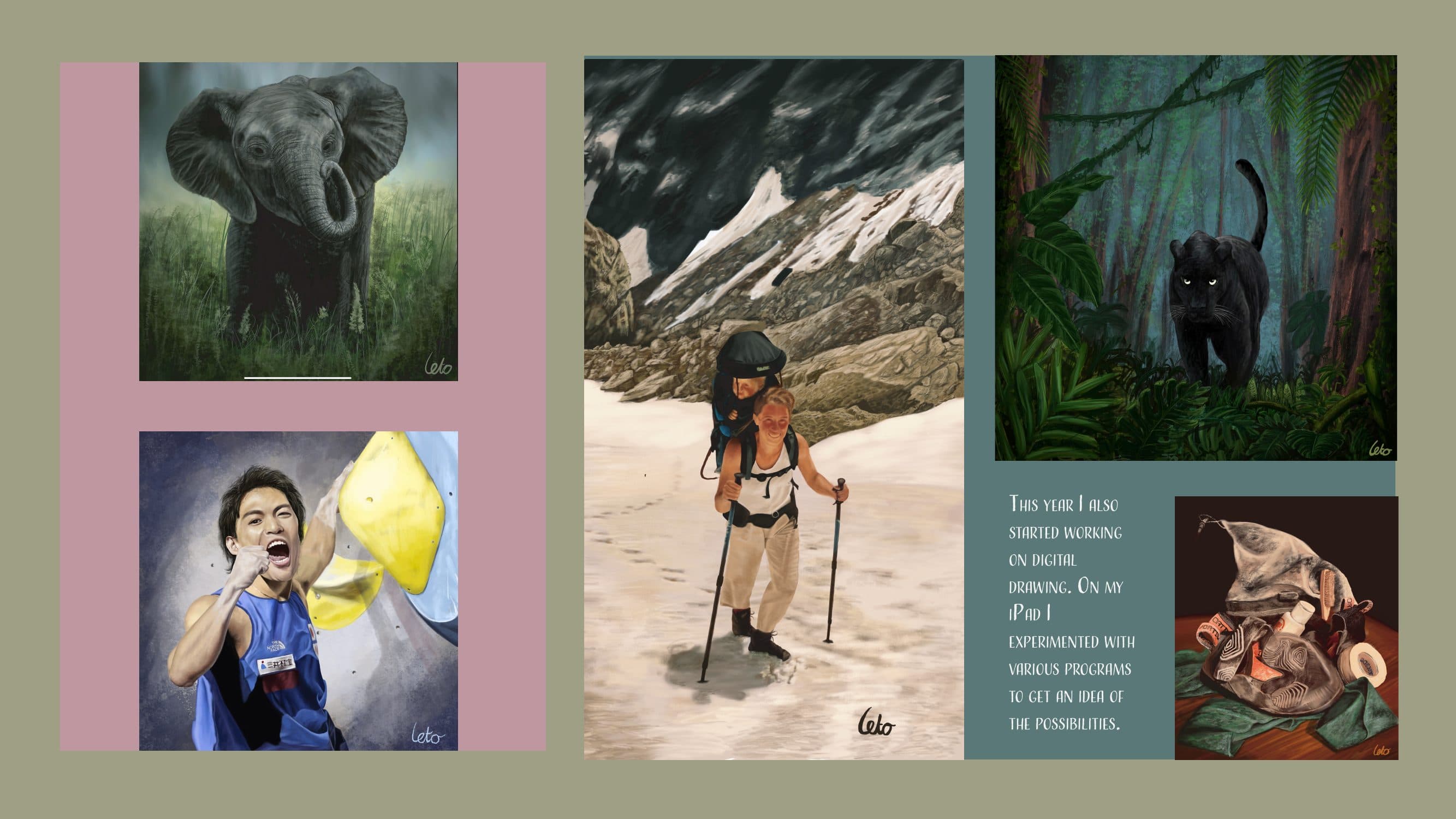 A set of recent digital drawings