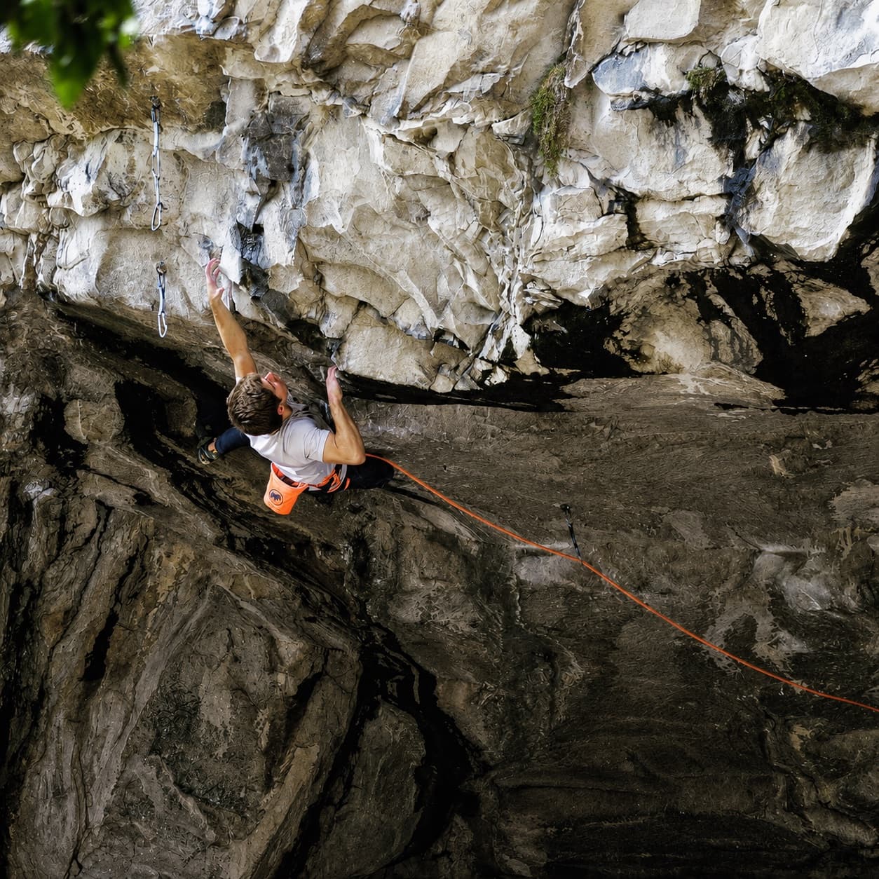 Redpointing the 9a route Underground on limestone in Arco